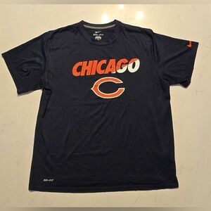 Nike Dri-Fit NFL Chicago Bears Short Sleeve Training T-Shirt Men's Size XL Blue